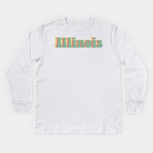 Illinois 70's Kids Long Sleeve T-Shirt